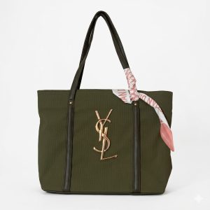 The Aylin Olive Monogram Tote