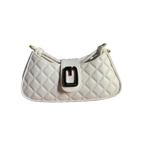 aylin signature quilted baguette – ivory elegance